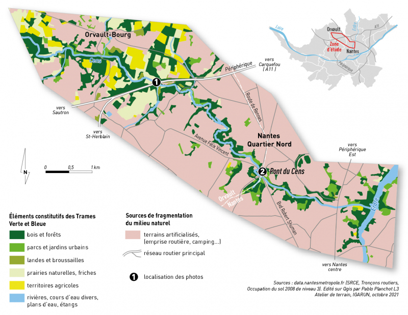 Figure 1 - Trames écologiques de « la Vallée Bocage » 