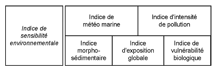 Figure 5 : Schéma de synthèse des indices aboutis-sant à la sensibilité environnementale 