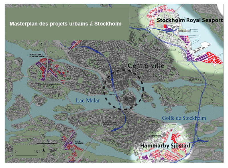 Figure 1 – Les projets urbains durables à Stockholm 